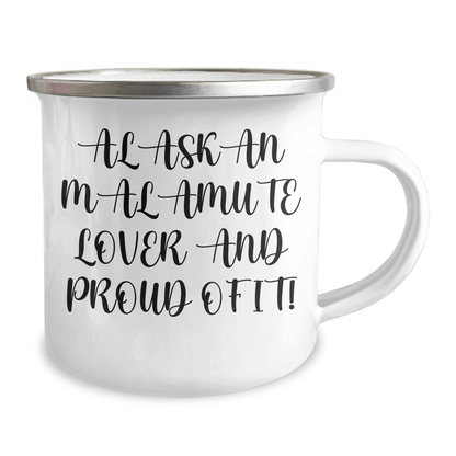 Alaskan Malamute Dog Lover Gifts from Men to Family - Camping Mug for Father's Day, Funny Quote - Victory Thru Vision 