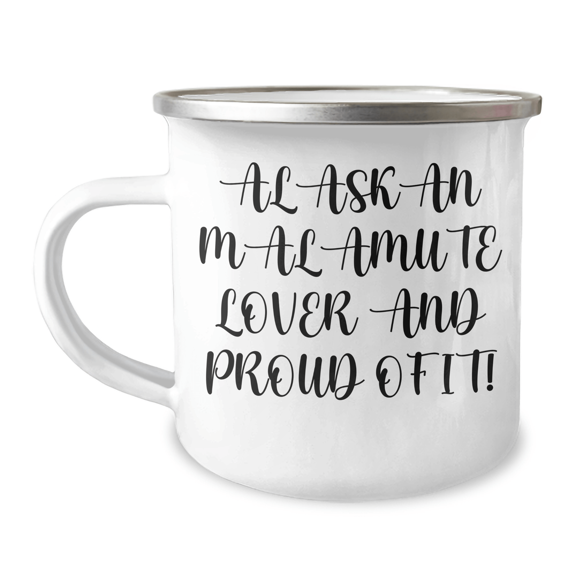 Alaskan Malamute Dog Lover Gifts from Men to Family - Camping Mug for Father's Day, Funny Quote - Victory Thru Vision 
