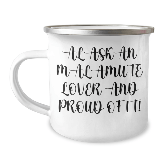 Alaskan Malamute Dog Lover Gifts from Men to Family - Camping Mug for Father's Day, Funny Quote - Victory Thru Vision 
