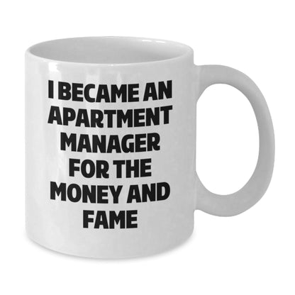 Apartment Manager Gifts, Funny Quote White Coffee Mug for Him/Her, Graduation Unique Gifts from Family/Friends, 11oz/15oz Ceramic Mug - Victory Thru Vision