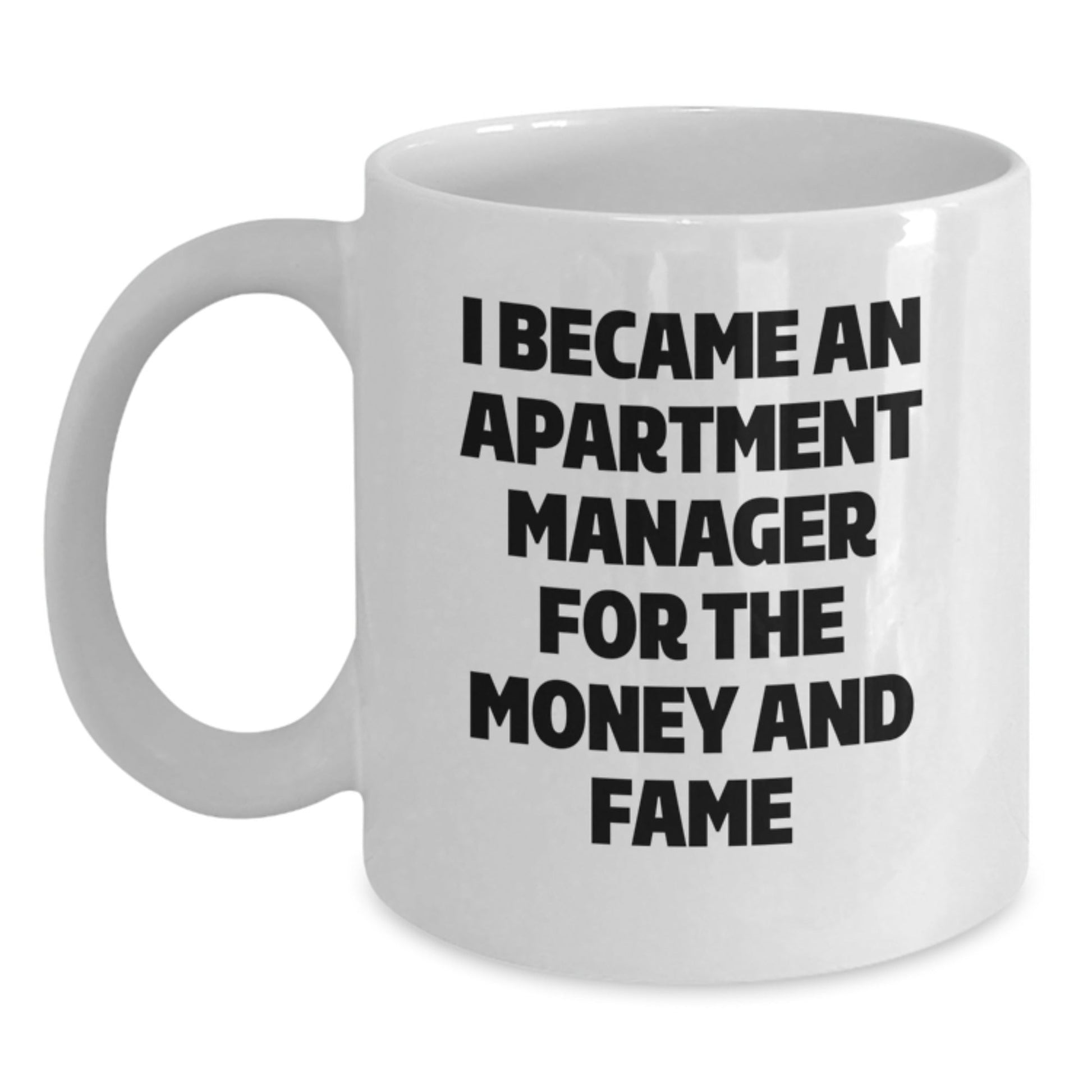 Apartment Manager Gifts, Funny Quote White Coffee Mug for Him/Her, Graduation Unique Gifts from Family/Friends, 11oz/15oz Ceramic Mug - Victory Thru Vision