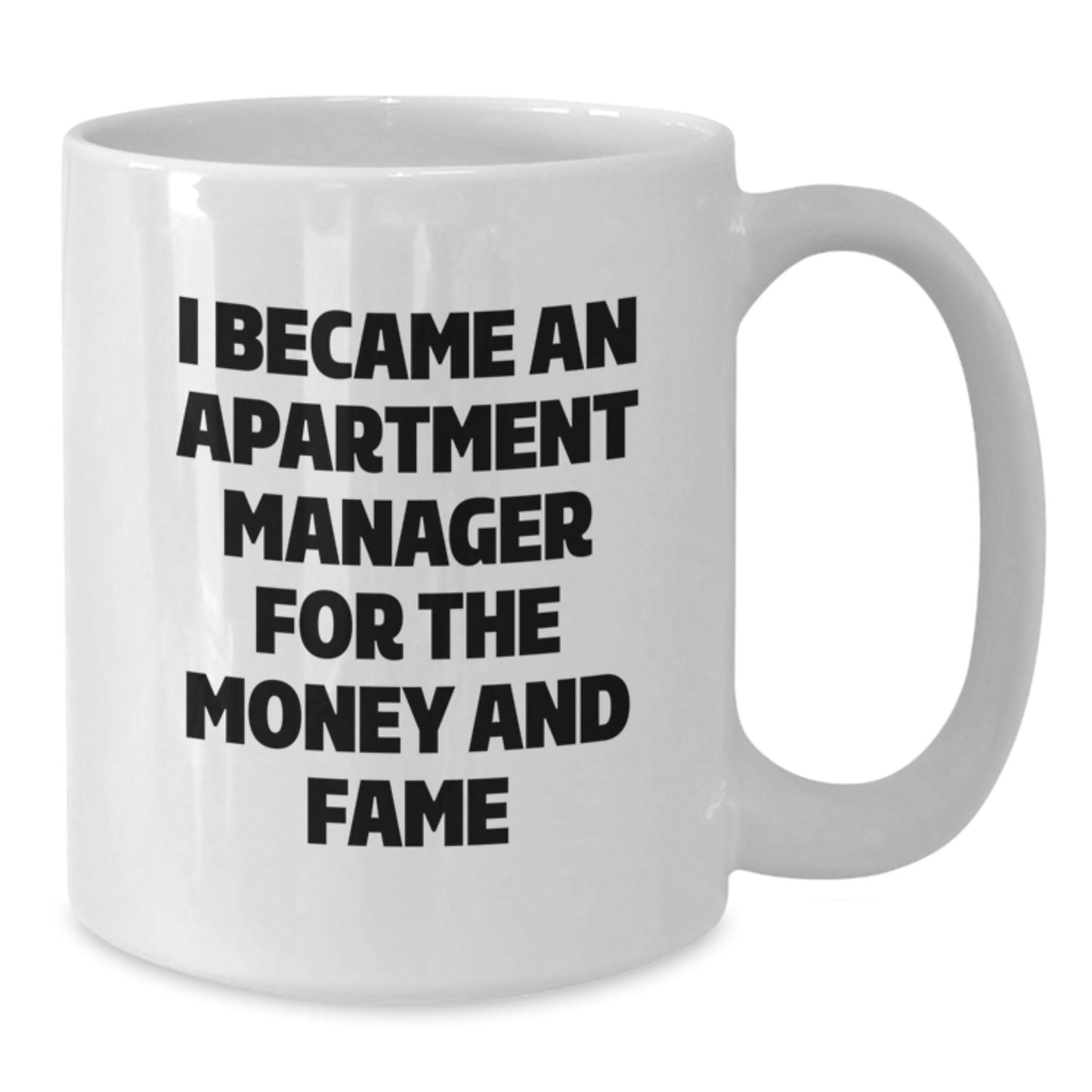 Apartment Manager Gifts, Funny Quote White Coffee Mug for Him/Her, Graduation Unique Gifts from Family/Friends, 11oz/15oz Ceramic Mug - Victory Thru Vision