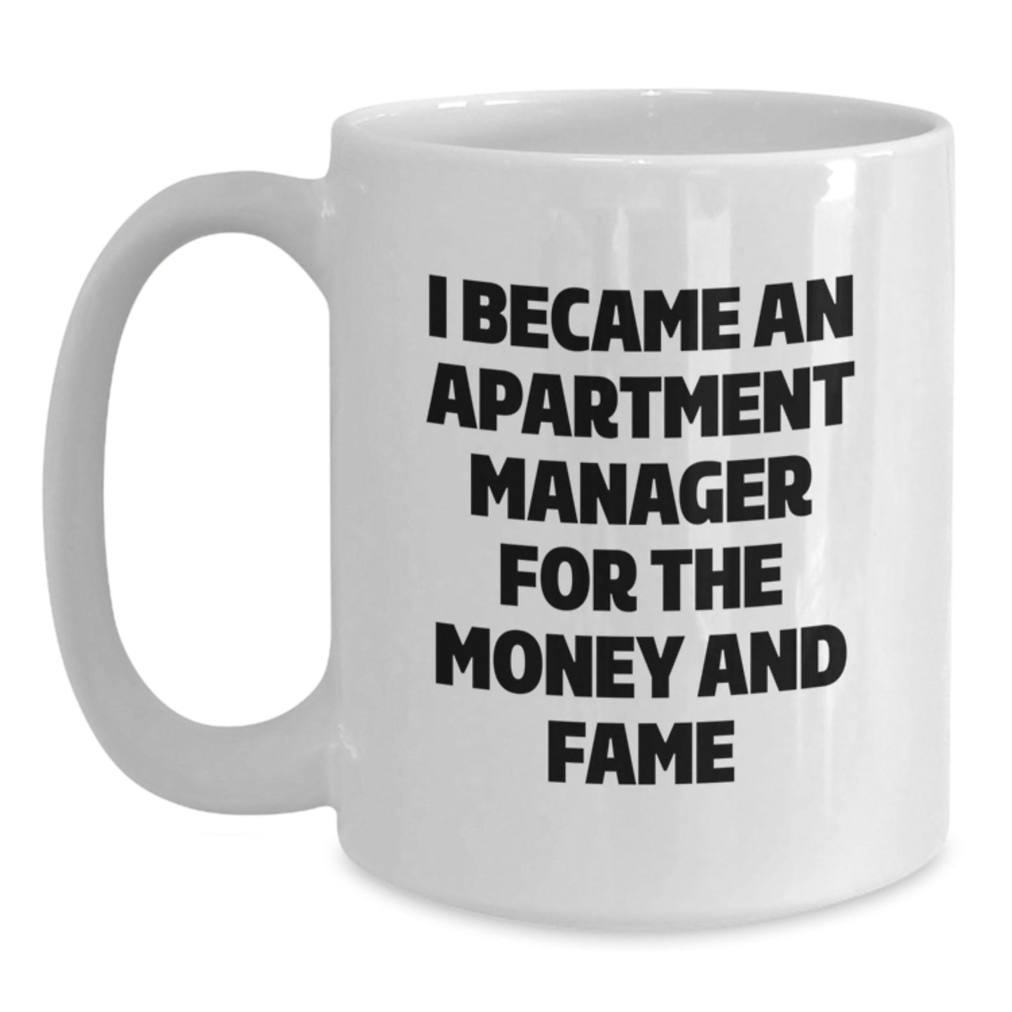 Apartment Manager Gifts, Funny Quote White Coffee Mug for Him/Her, Graduation Unique Gifts from Family/Friends, 11oz/15oz Ceramic Mug - Victory Thru Vision