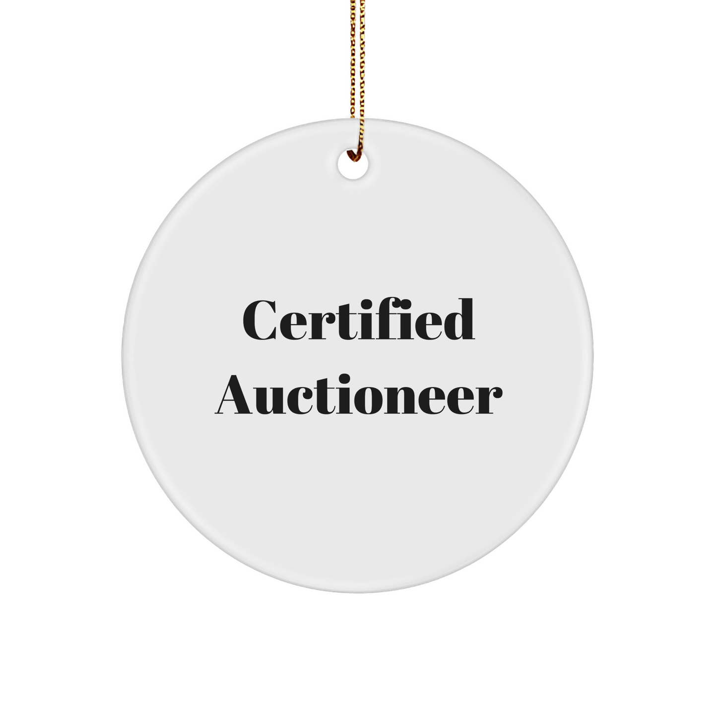 Auctioneer Gifts - Funny Quote Certified Circle Ornament, 'You're a-Maze-Ing', White, 2.75" Tall, 0.5 oz, MDF Material, Christmas Unique Gifts from Friends to Auctioneer - Victory Thru Vision 