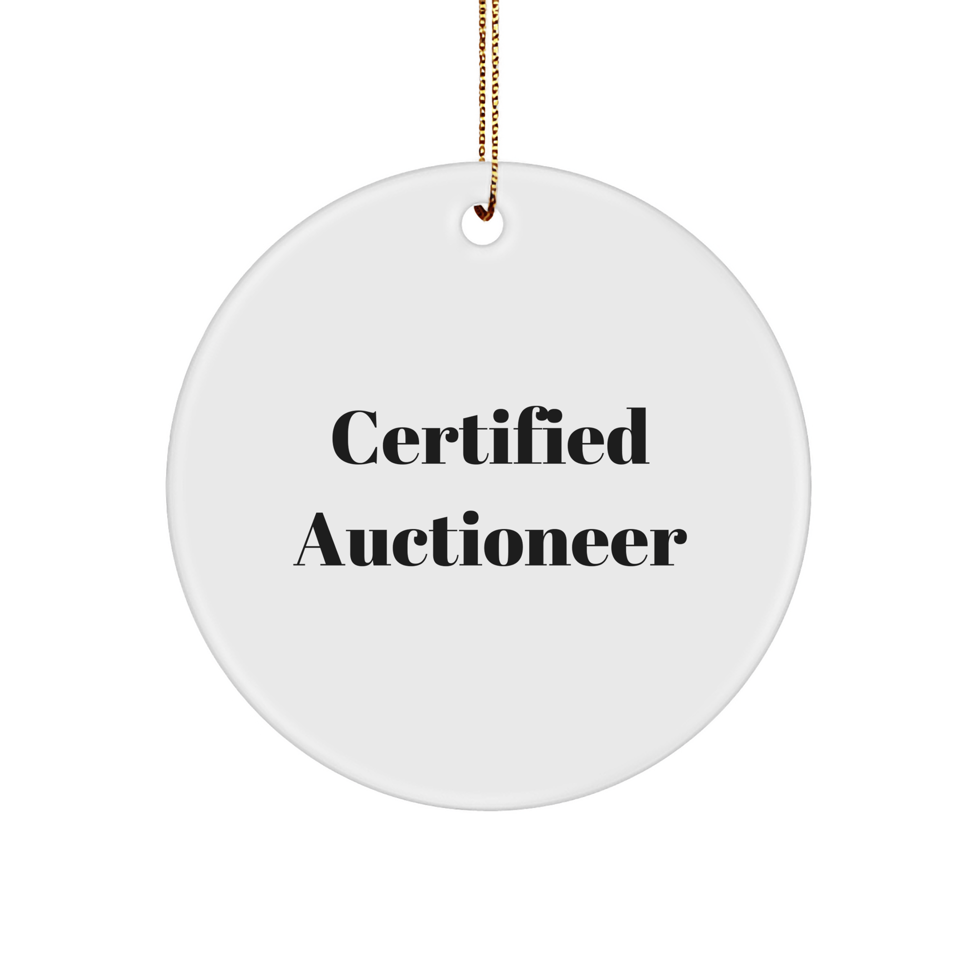 Auctioneer Gifts - Funny Quote Certified Circle Ornament, 'You're a-Maze-Ing', White, 2.75" Tall, 0.5 oz, MDF Material, Christmas Unique Gifts from Friends to Auctioneer - Victory Thru Vision 