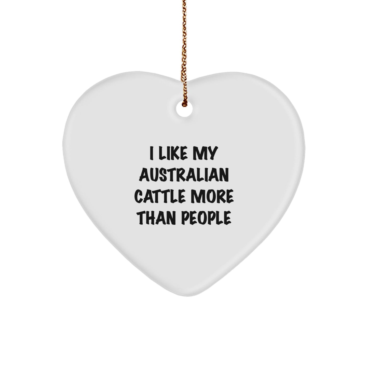 Australian Cattle Dog Lover Gifts from Men to Family - Funny Heart Ornament for Christmas, Inspirational Quote Inside, Unique Presents for Women and Friends - Victory Thru Vision