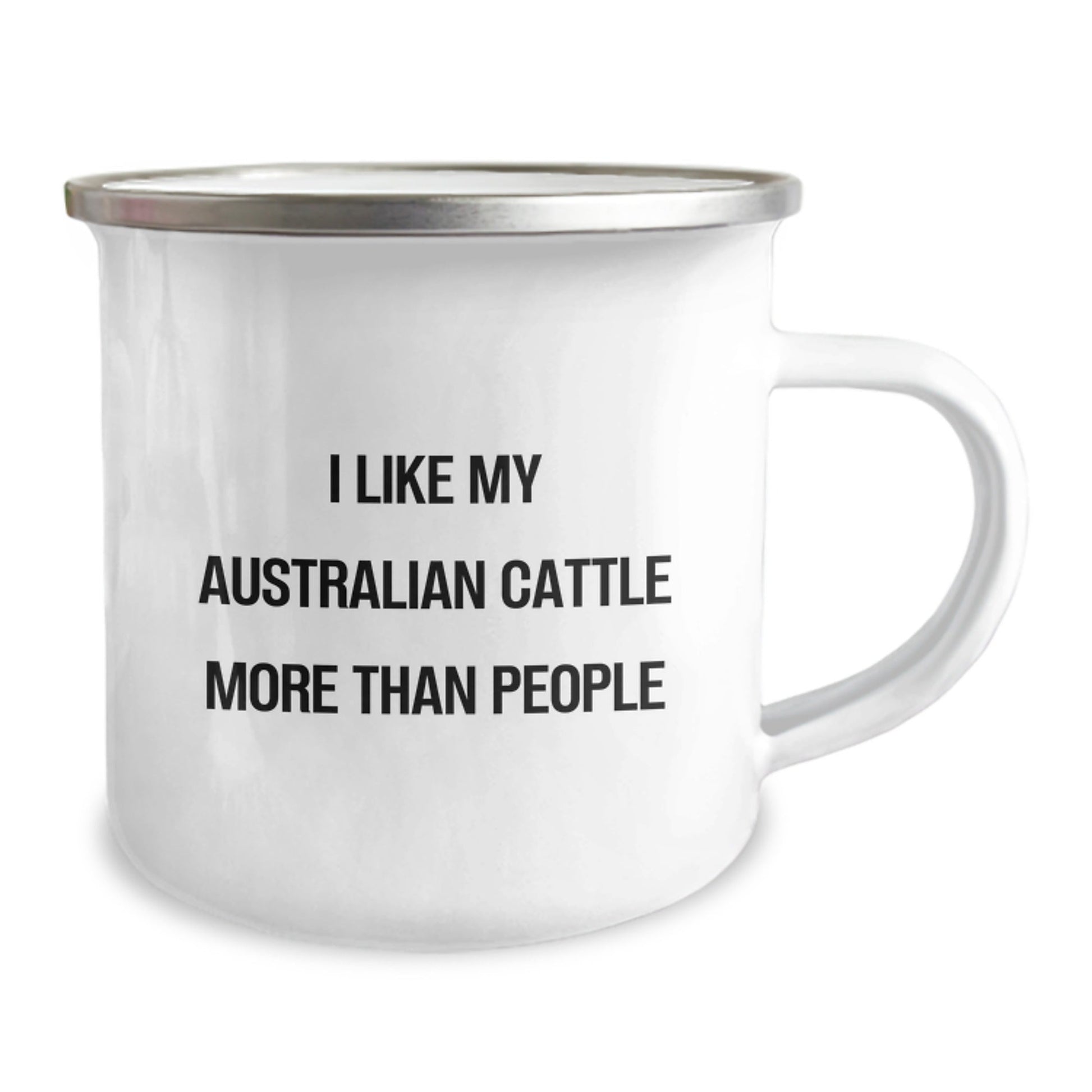 Australian Cattle Dog Lovers Funny Mugs Gifts from Friends for Birthday - 'I Like My Australian Cattle More Than People' - Victory Thru Vision