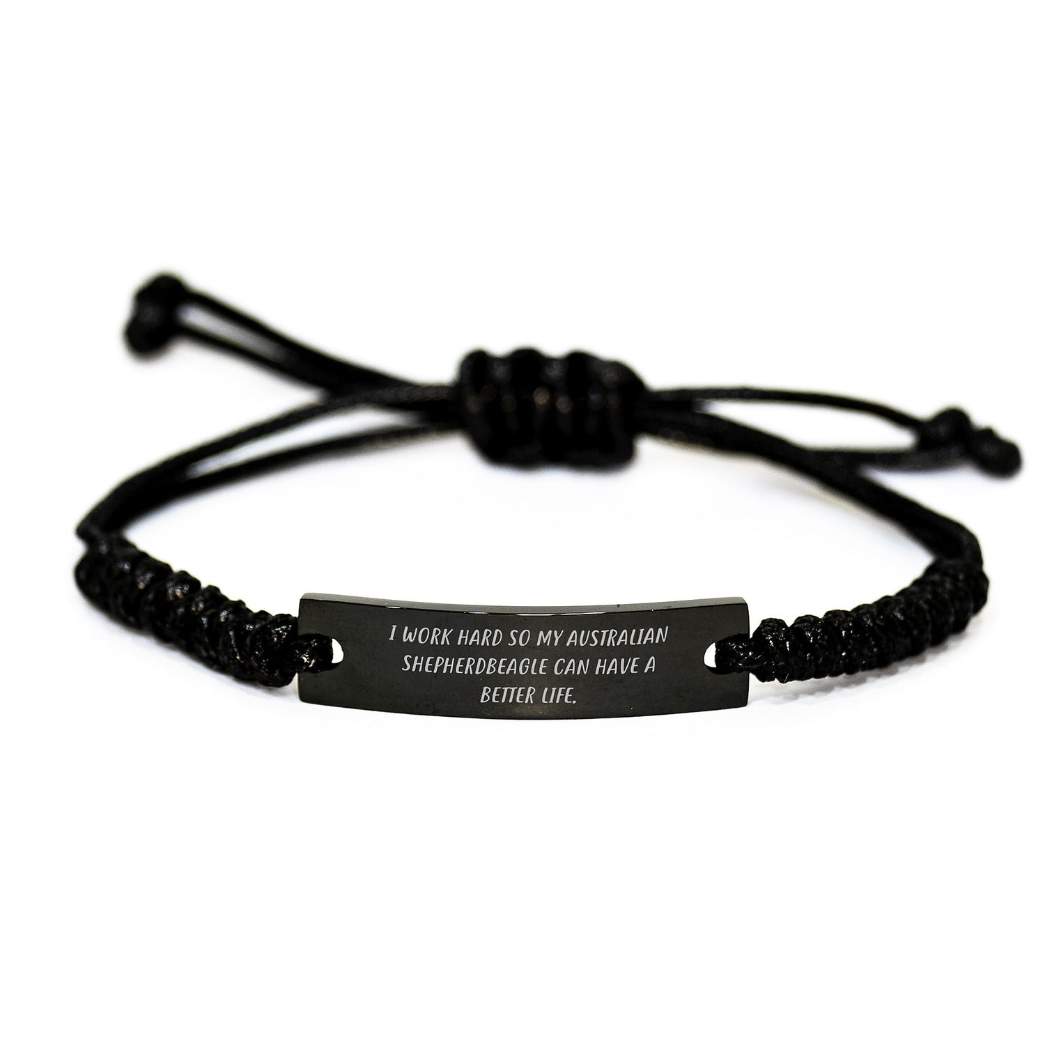 Australian Shepherd Dog Rope Bracelet, Funny Quote Gifts from Family to Friends for Birthday - Victory Thru Vision