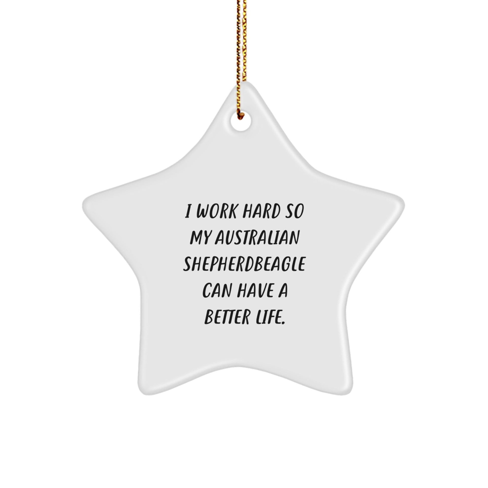 Australian Shepherd Dog Star Ornament Gifts from Men to Friends for Christmas - Victory Thru Vision
