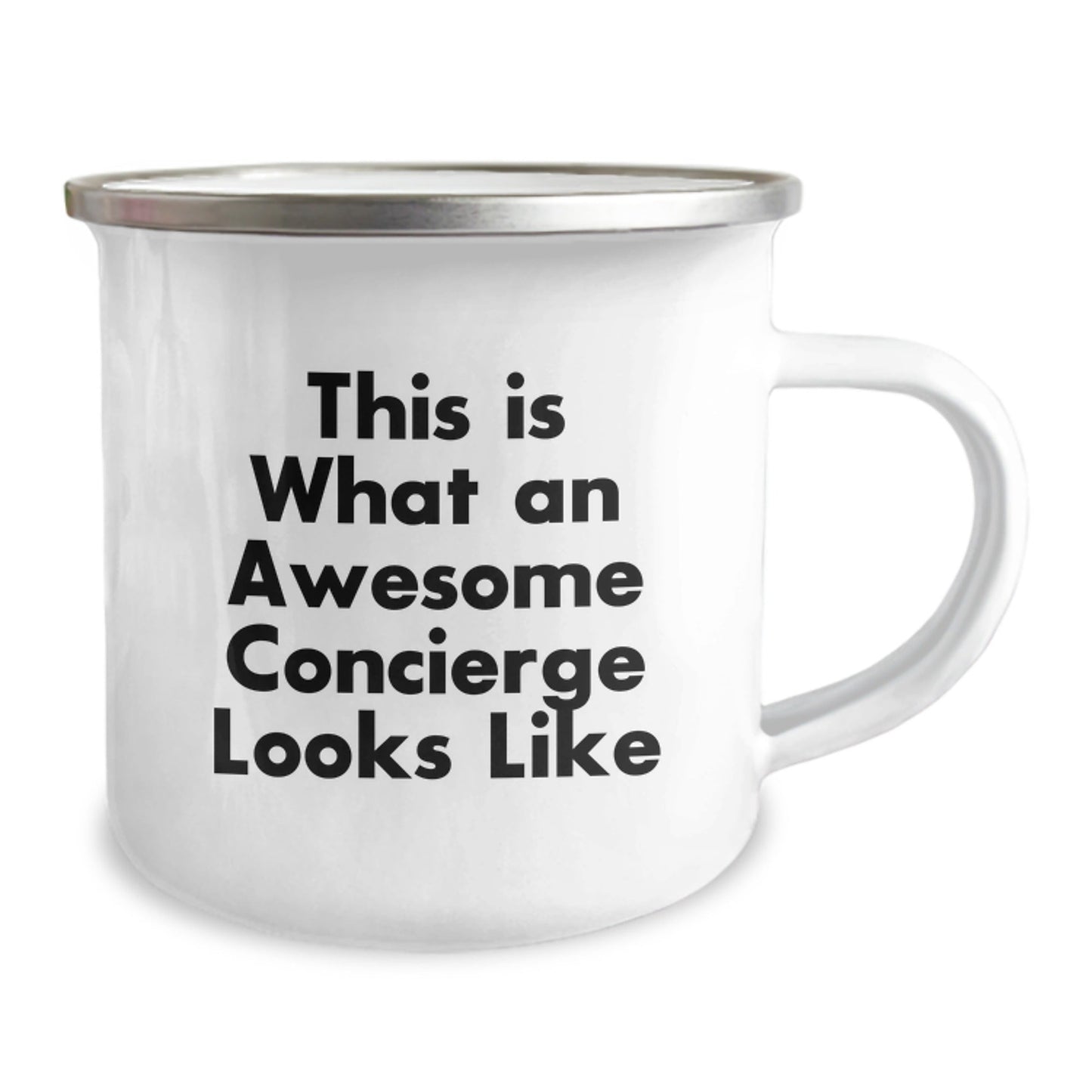 Awesome Concierge Gifts from Friends and Family, This Is What An Awesome Concierge Looks Like, Graduation Unique Gifts for Her, Him, or Him/Her in a Camping Mug - Victory Thru Vision