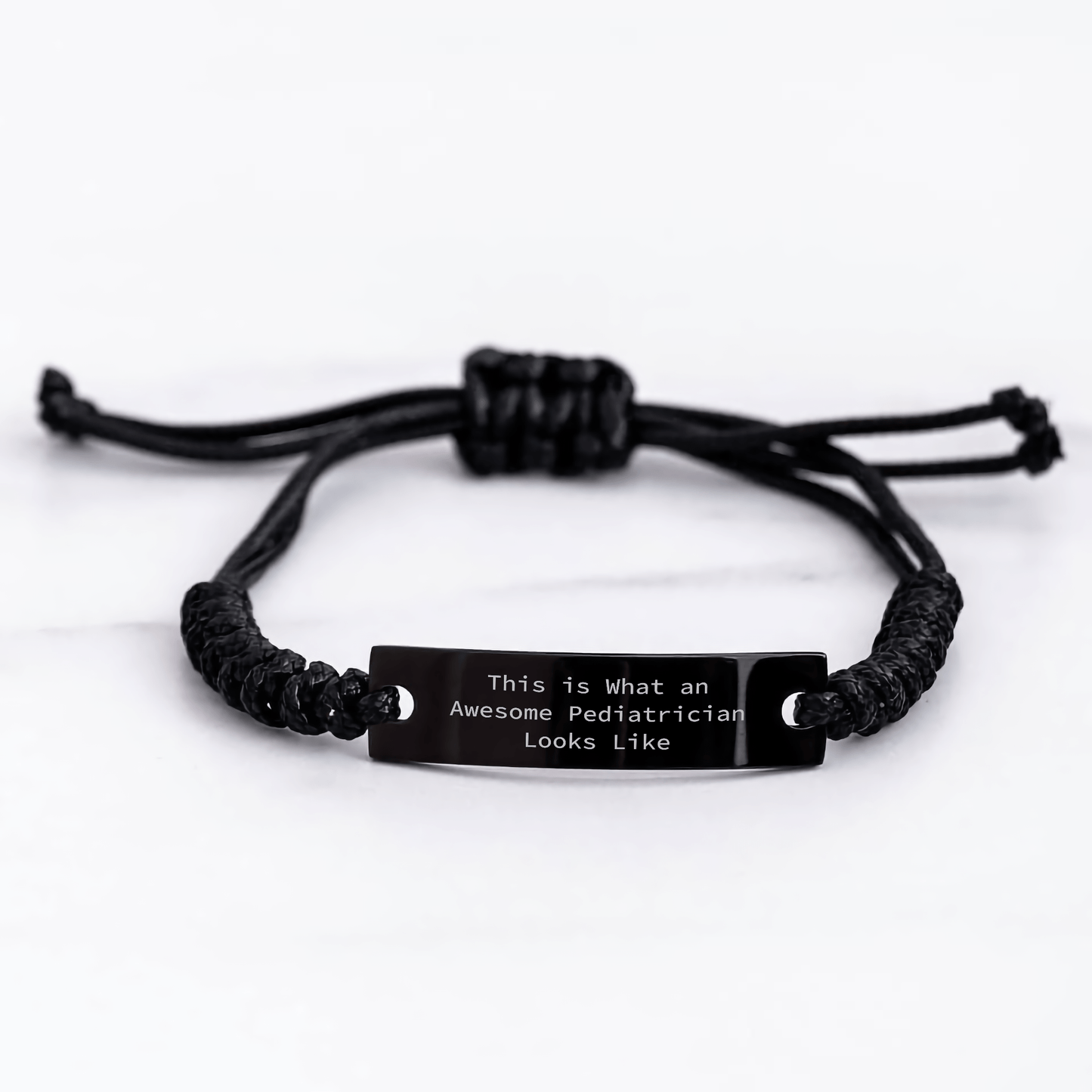 Awesome Pediatrician Gifts from Friends and Family - 'This Is What An Awesome Pediatrician Looks Like' Rope Bracelet for Mother's Day - Victory Thru Vision 