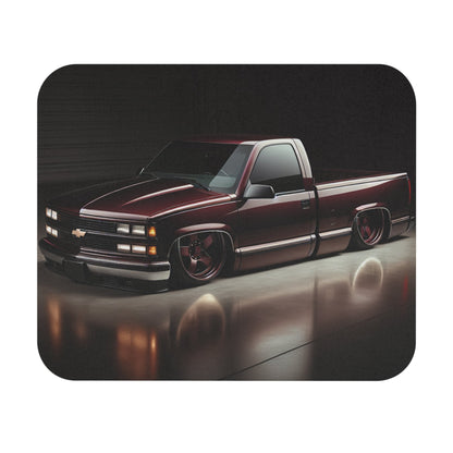 Bagged Chevy Truck Mouse Pad - Stylish Desk Decor, Car Lover Gift, Office Accessory, Automotive Artwork - Victory Thru Vision 