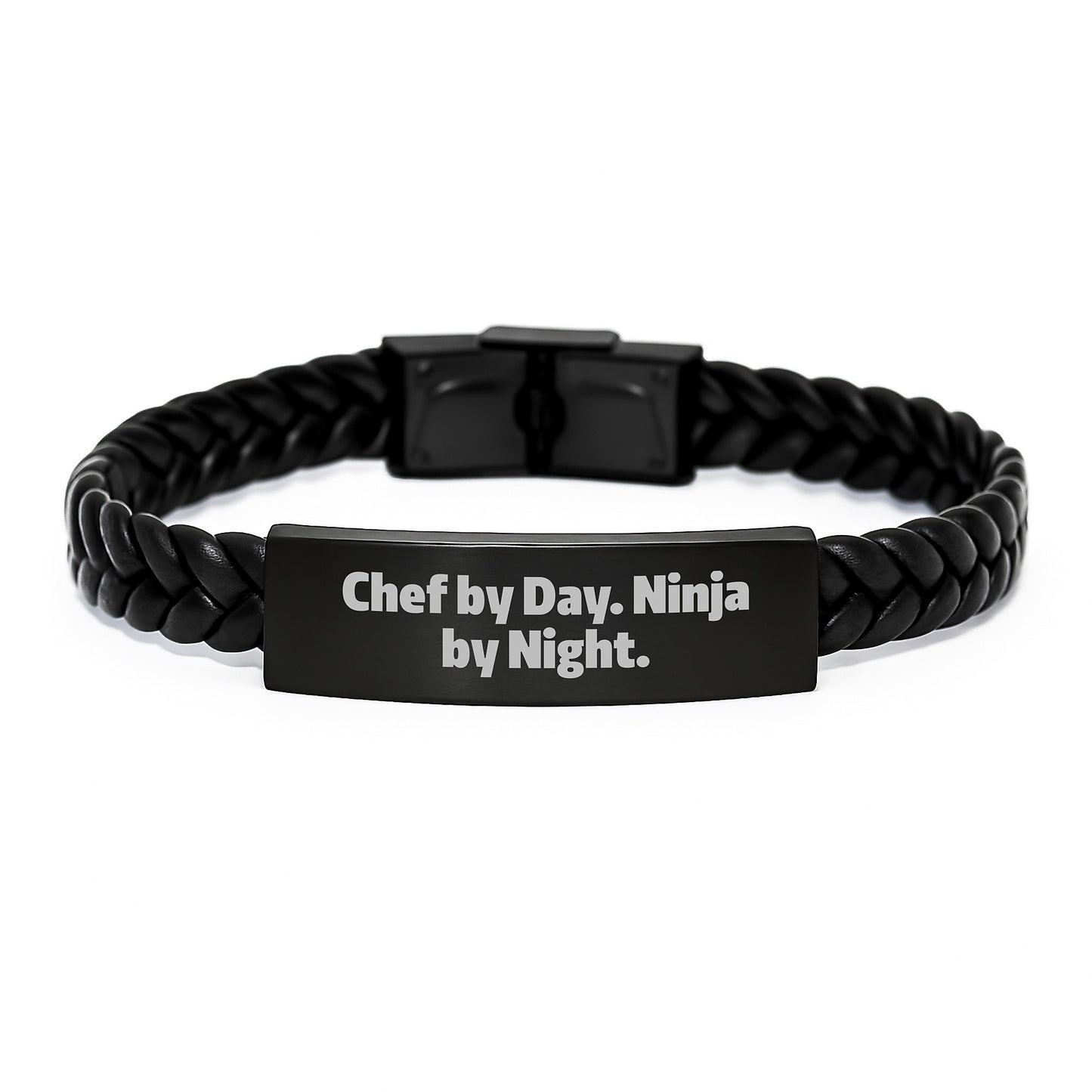Funny Chef Gifts from Friends for Men Interlaced Leather Bracelet Christmas Unique Accessories - Image 1