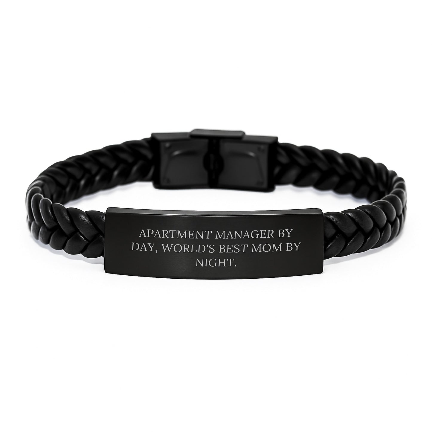 Cute Apartment Manager Gifts - Christmas Unique Gifts from Family to Apartment Manager Friend - Interlaced Leather Bracelet for Women or Men - Image 1