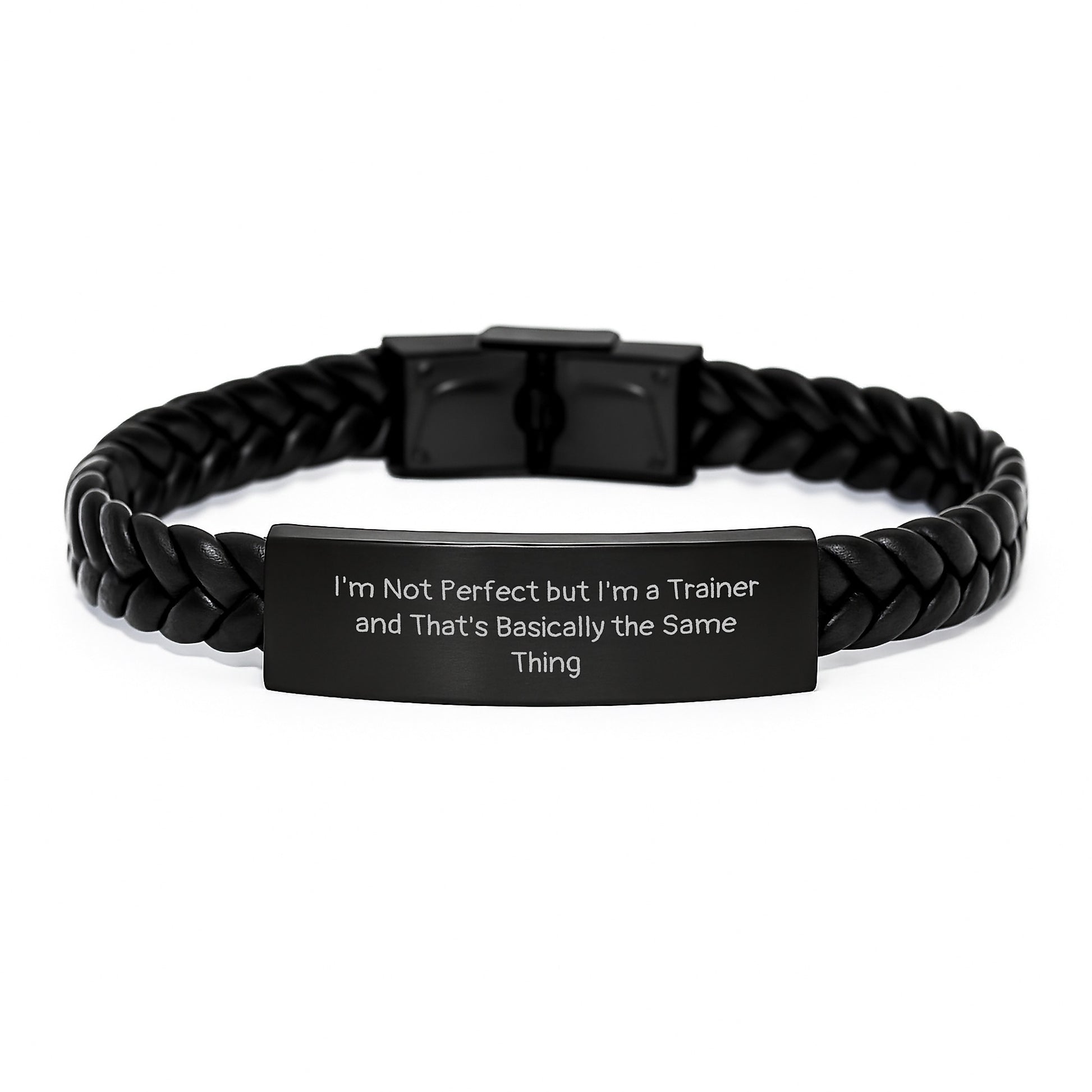 Funny Trainer Gifts from Friends for Christmas Unique Interlaced Leather Bracelet Men Women - Image 1