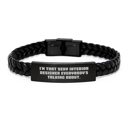 Funny Interior Designer Gifts for Friends - Unique Christmas Unique Gifts from Men, Women, Coworkers to Interior Designer Friends with Interlaced Leather Bracelet Style - Image 1