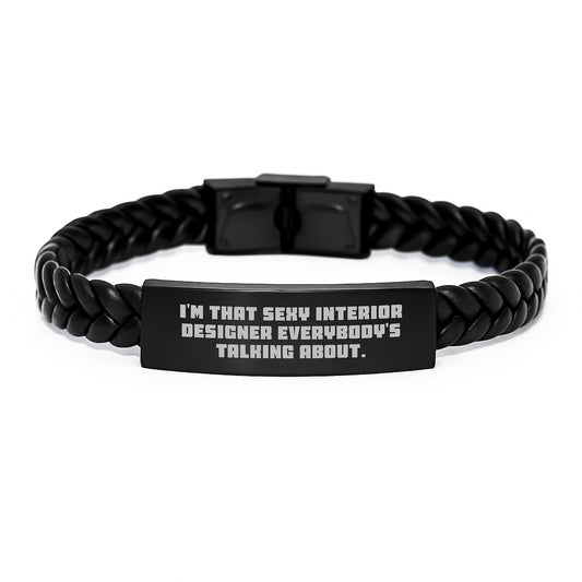 Funny Interior Designer Gifts for Friends - Unique Christmas Unique Gifts from Men, Women, Coworkers to Interior Designer Friends with Interlaced Leather Bracelet Style - Image 1
