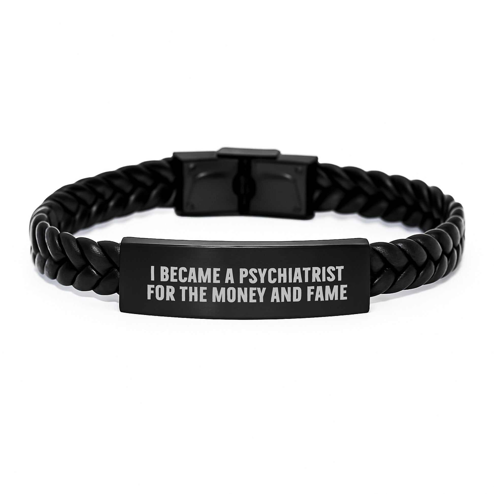 Funny Quote Interlaced Leather Bracelet Gifts for Psychiatrist Men Women Friends Family this Christmas Unique Presents - Image 1