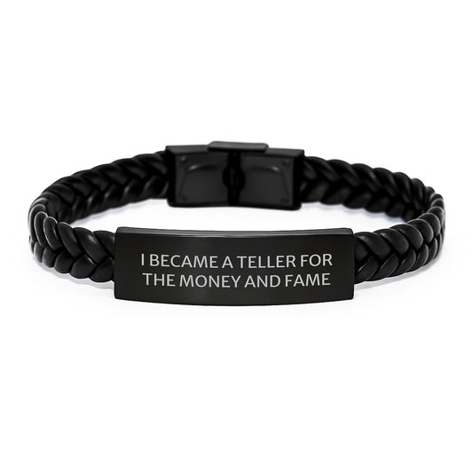 Funny Quote Teller Interlaced Leather Bracelet Gifts from Friends to Men Christmas Unique Presents - Image 1