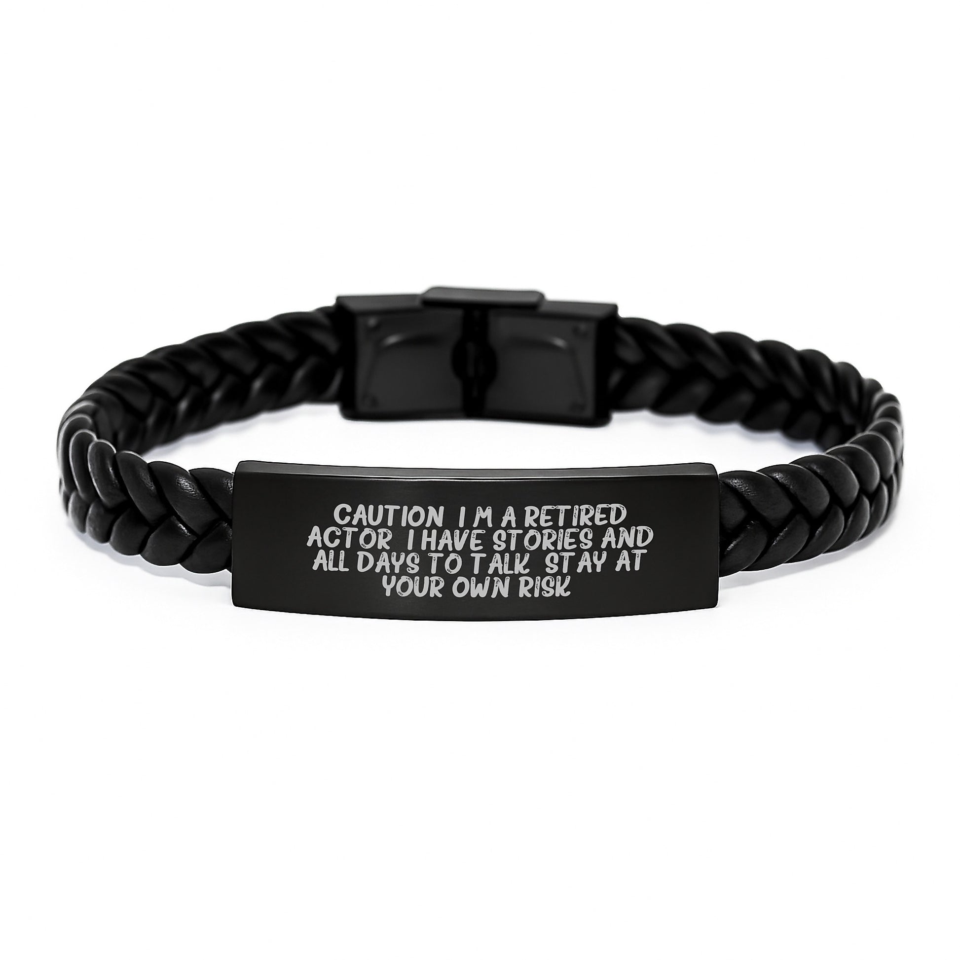 Funny Actor Gifts for Men from Friends - Interlaced Leather Bracelet, Actor Unique Christmas Memorable Presents - Image 1