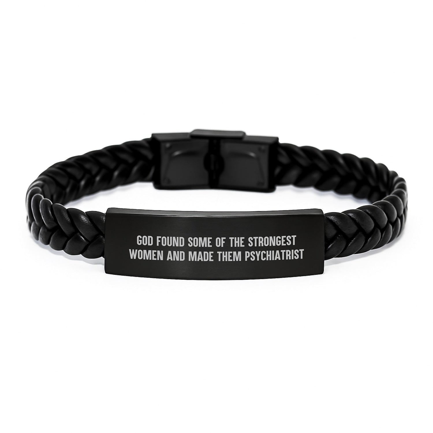 Funny Inspirational Gifts for Psychiatrist, Interlaced Leather Bracelet for Men Women Friends from Family, Unique Christmas Memorable Presents - Image 1