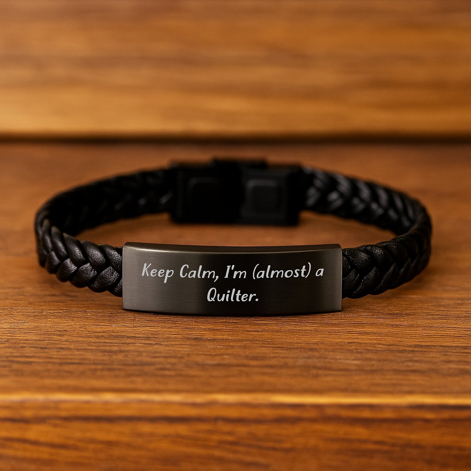 Quilter Gifts from Men - Funny Interlaced Leather Bracelet Christmas Unique Presents for Quilter Friends Family - Image 2