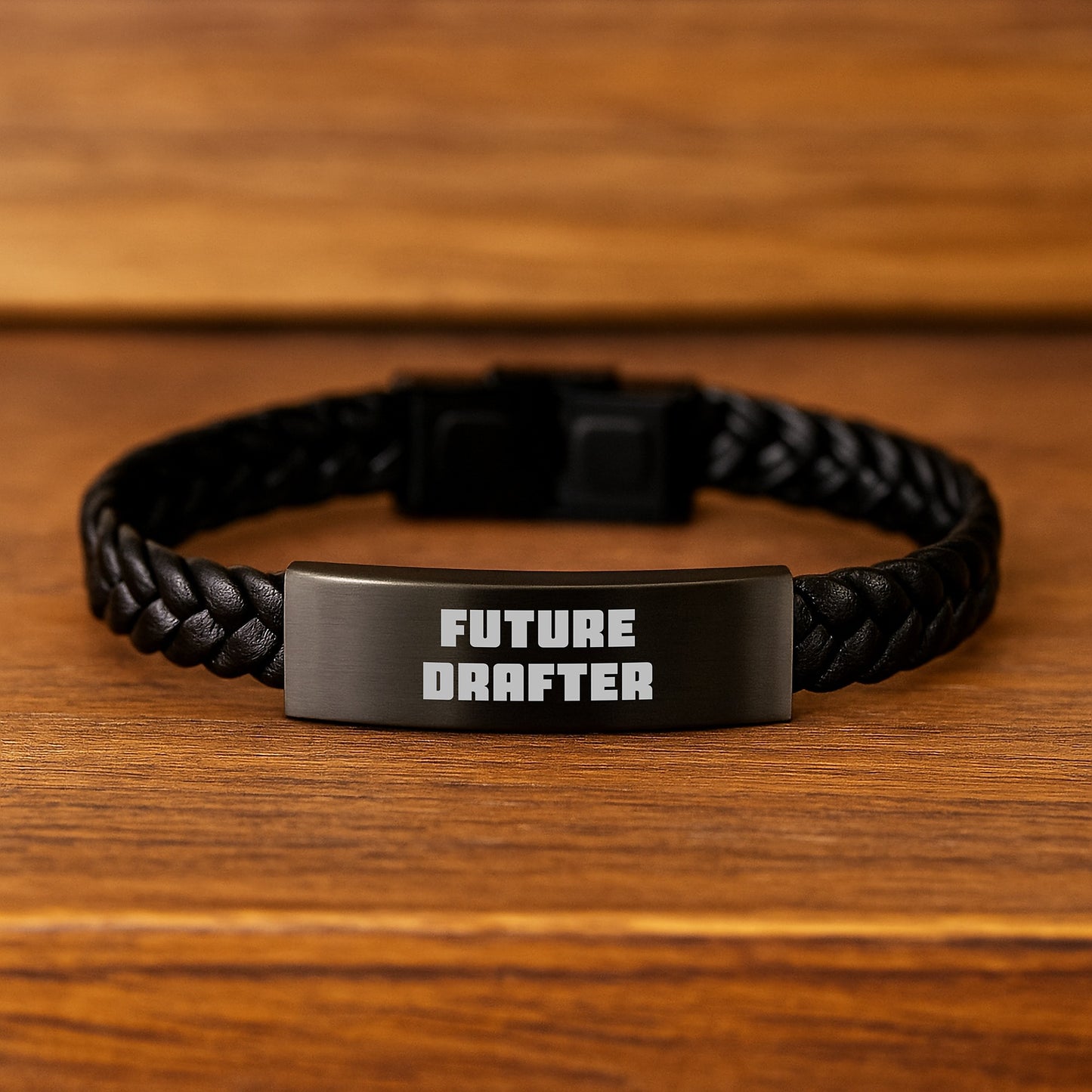 Funny Drafter Gifts from Friends, Inspirational Interlaced Leather Bracelet for Future Drafter, Christmas Unique Gifts for Him - Image 2