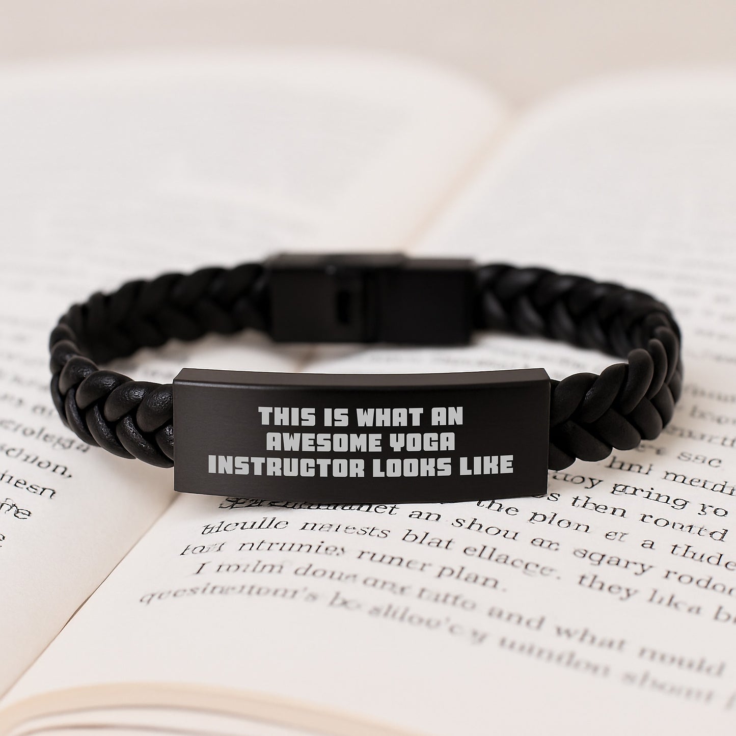 Yoga Instructor Gifts from Men - This 'Is What An Awesome Yoga Instructor Looks Like' Interlaced Leather Bracelet, Unique Christmas Memorable Presents for Women, Friends, Family - Image 3
