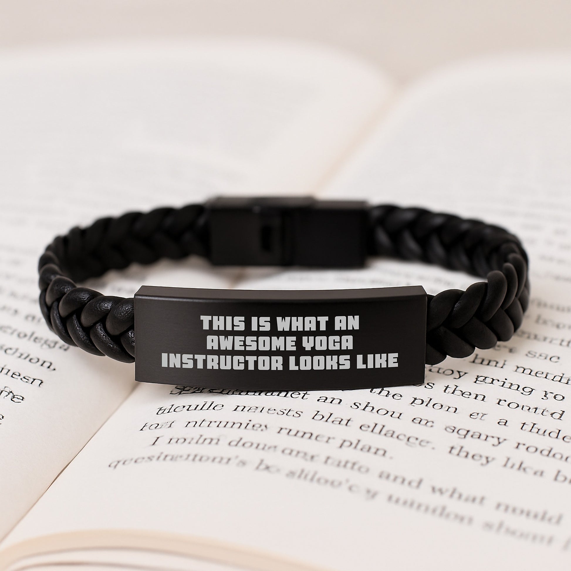 Yoga Instructor Gifts from Men - This 'Is What An Awesome Yoga Instructor Looks Like' Interlaced Leather Bracelet, Unique Christmas Memorable Presents for Women, Friends, Family - Image 3