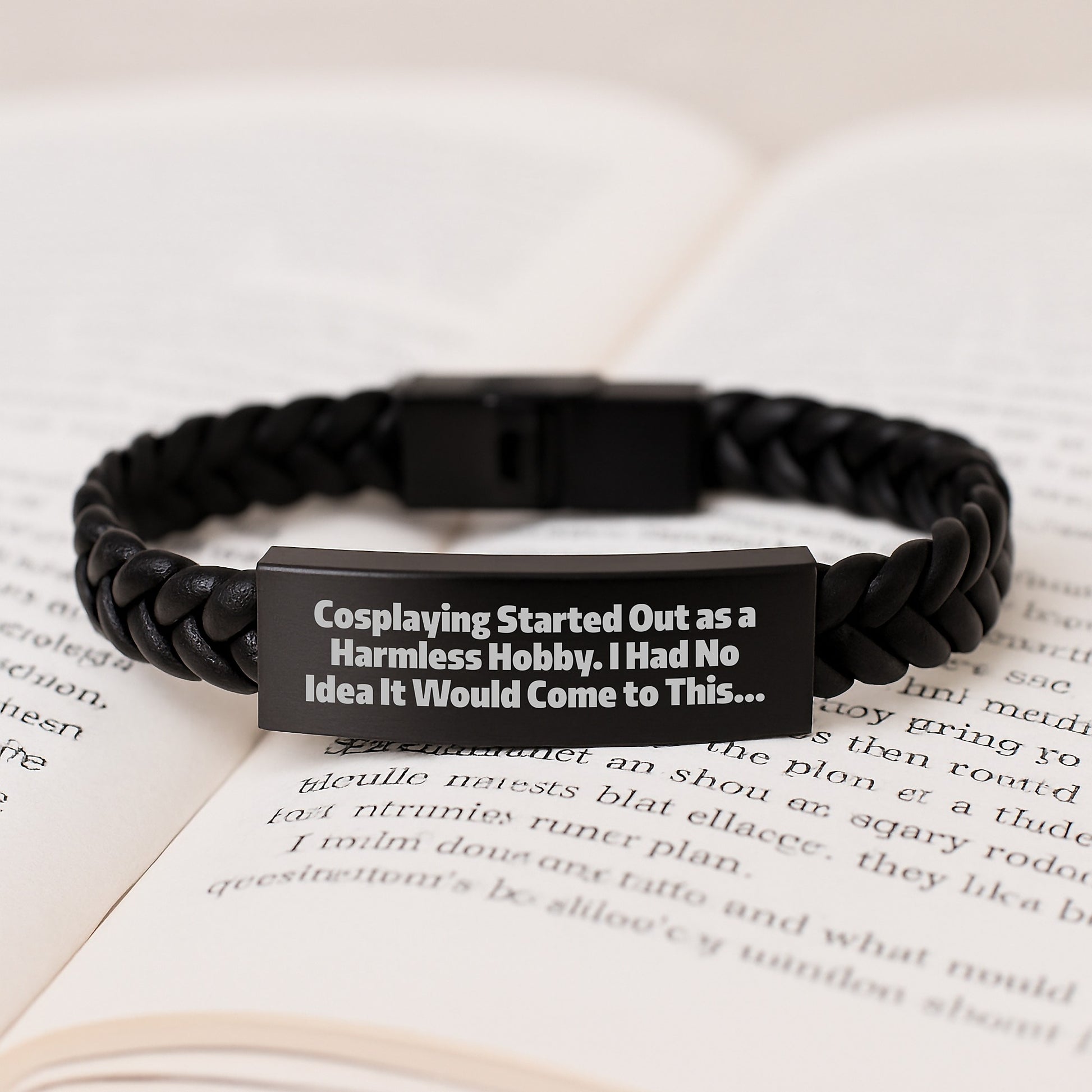 Funny Cosplaying Gifts for Men Christmas Unique Leather Bracelets from Friends and Family - Interlaced Leather Bracelet, Cosplaying Accessories - Image 3