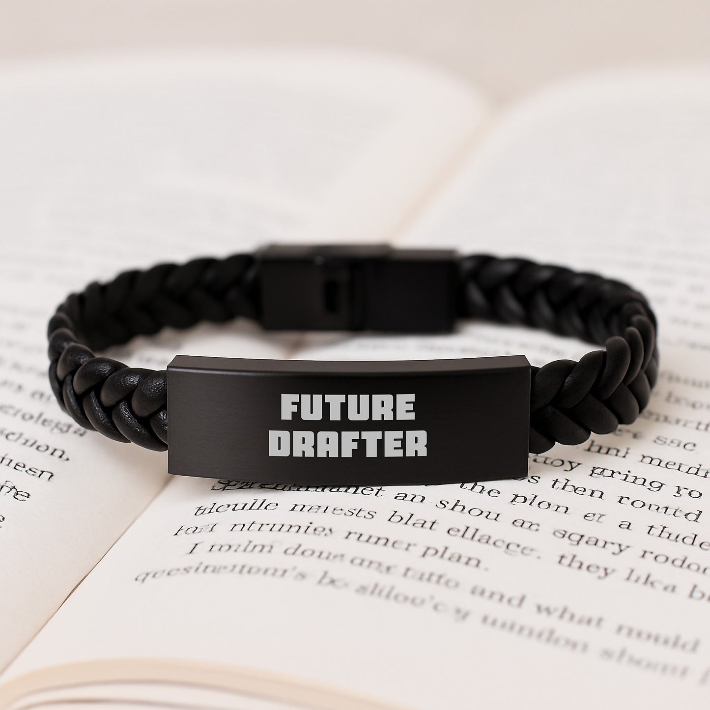 Funny Drafter Gifts from Friends, Inspirational Interlaced Leather Bracelet for Future Drafter, Christmas Unique Gifts for Him - Image 3