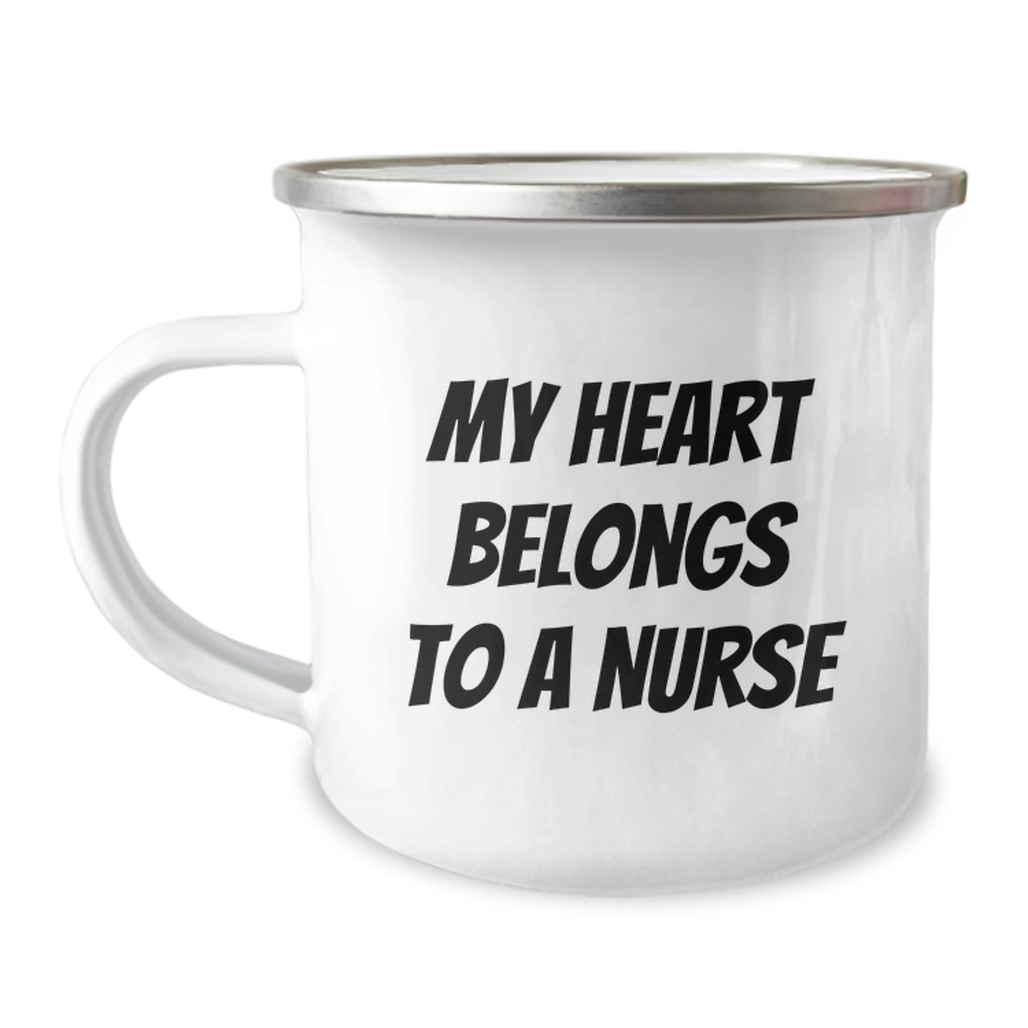 Funny Nurse Gifts for Men from Friends - My Heart Belongs To A Nurse Christmas Unique Gifts for Wife Husband Family - Image 1