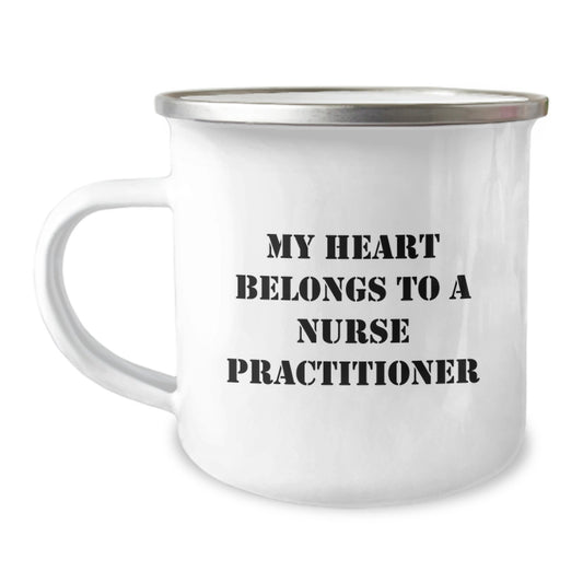 Funny Nurse Practitioner Gifts from Men to Friends - My Heart Belongs To A Nurse Practitioner Christmas Unique Gifts for Her - Image 1