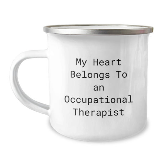 Funny Occupational Therapist Gifts for Him from Friends and Family - 'My Heart Belongs To An Occupational Therapist' Christmas Unique Mugs - Image 1