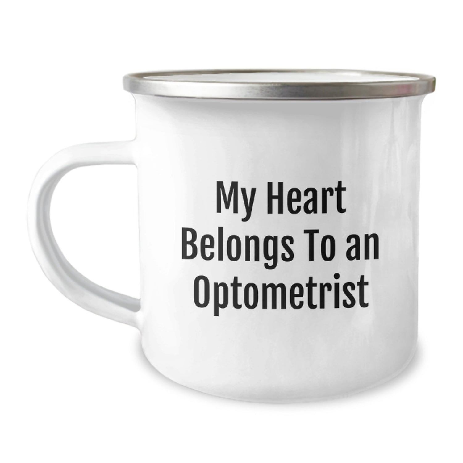 Funny Optometrist Gifts from Men to Family Members - My Heart Belongs To An Optometrist Christmas Unique Mugs for Camping Lovers - Image 1