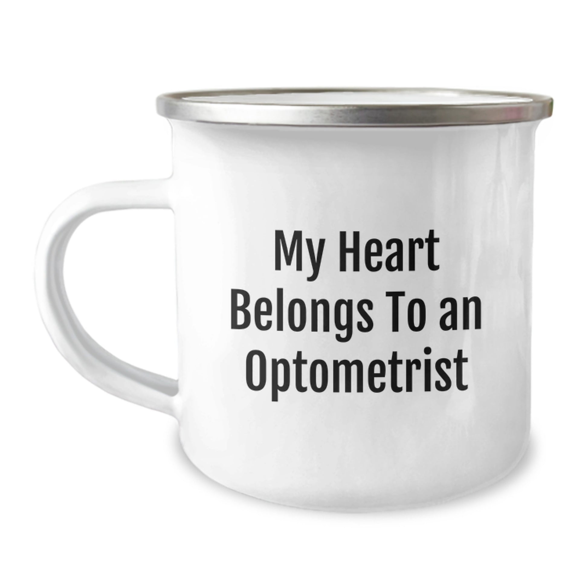 Funny Optometrist Gifts from Men to Family Members - My Heart Belongs To An Optometrist Christmas Unique Mugs for Camping Lovers - Image 1
