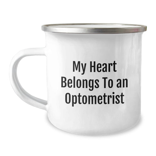 Funny Optometrist Gifts from Men to Family Members - My Heart Belongs To An Optometrist Christmas Unique Mugs for Camping Lovers - Image 1