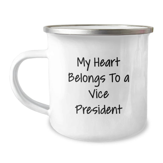 Funny Vice President Gifts for Men Christmas Unique Mugs from Friends and Family - My Heart Belongs To A Vice President - Image 1
