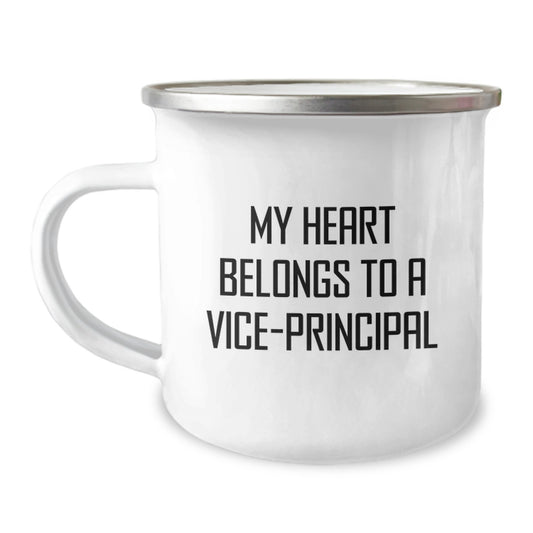 Funny Vice-principal Gifts from Friends for Men - My Heart Belongs To A Vice-principal Christmas Unique Mugs - Image 1