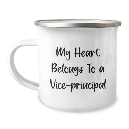 Funny Vice-principal Gifts from Men to Vice-principal - My Heart Belongs To A Vice-principal Christmas Unique Mugs for Vice-principal Enthusiasts - Image 1