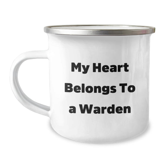 Funny Warden Camping Mug Gifts from Men to Warden, Christmas Unique Gifts for Him - Image 1