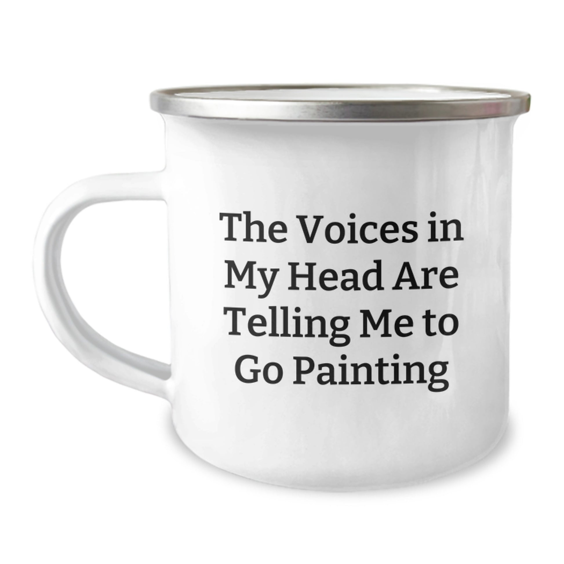 Funny Painting Gifts for Friends Who Love Camping - The Voices In My Head Are Telling Me To Go Painting, Unique Christmas Unique Gifts from Friends, Funny Camping Mugs for Painting Enthusiasts - Image 1
