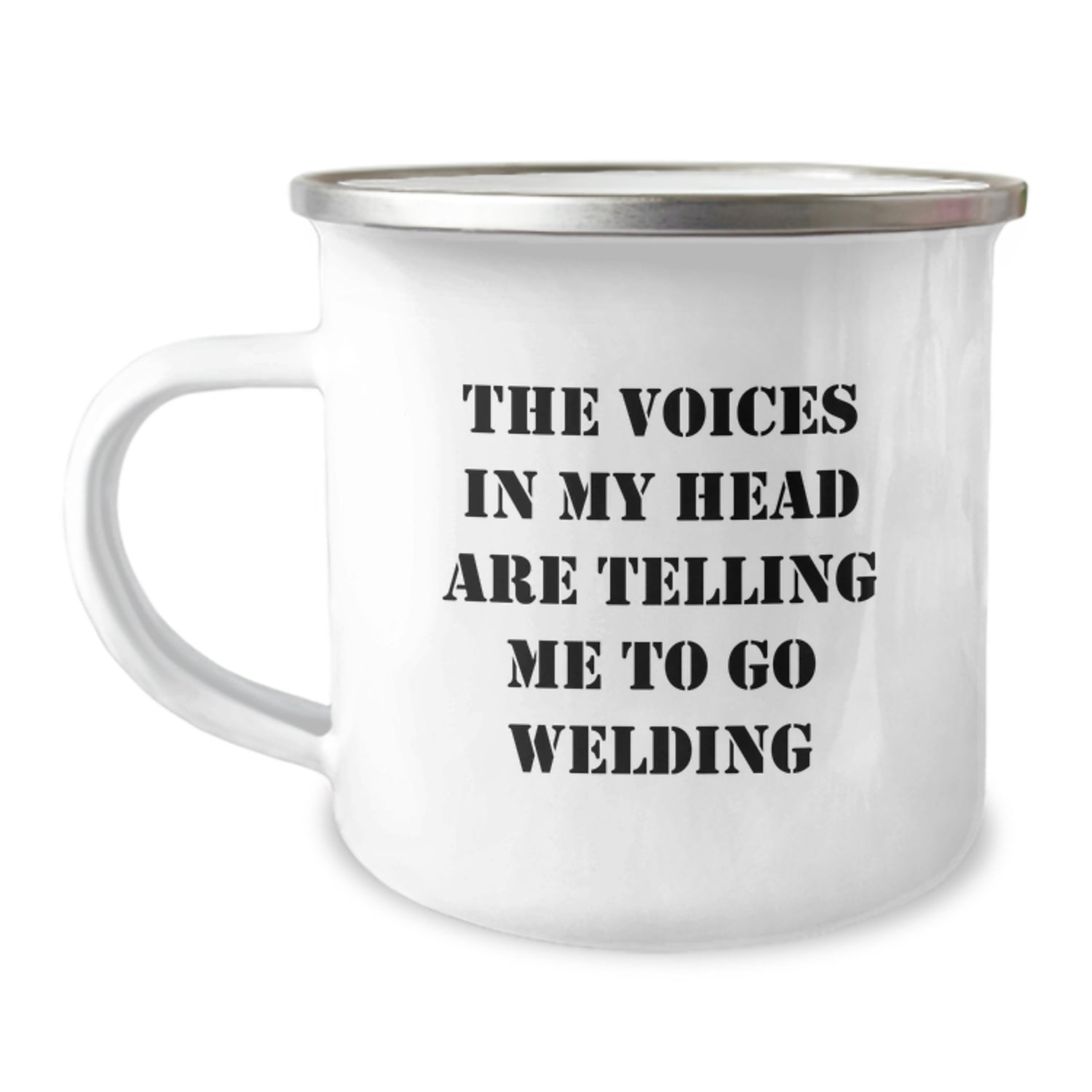 Welding Humor Funny Gifts from Men to Family for Welding Lovers - The Voices In My Head Are Telling Me To Go Welding, Christmas Unique Gifts, Camping Mug for Welding Enthusiasts, Welding Mugs - Image 1