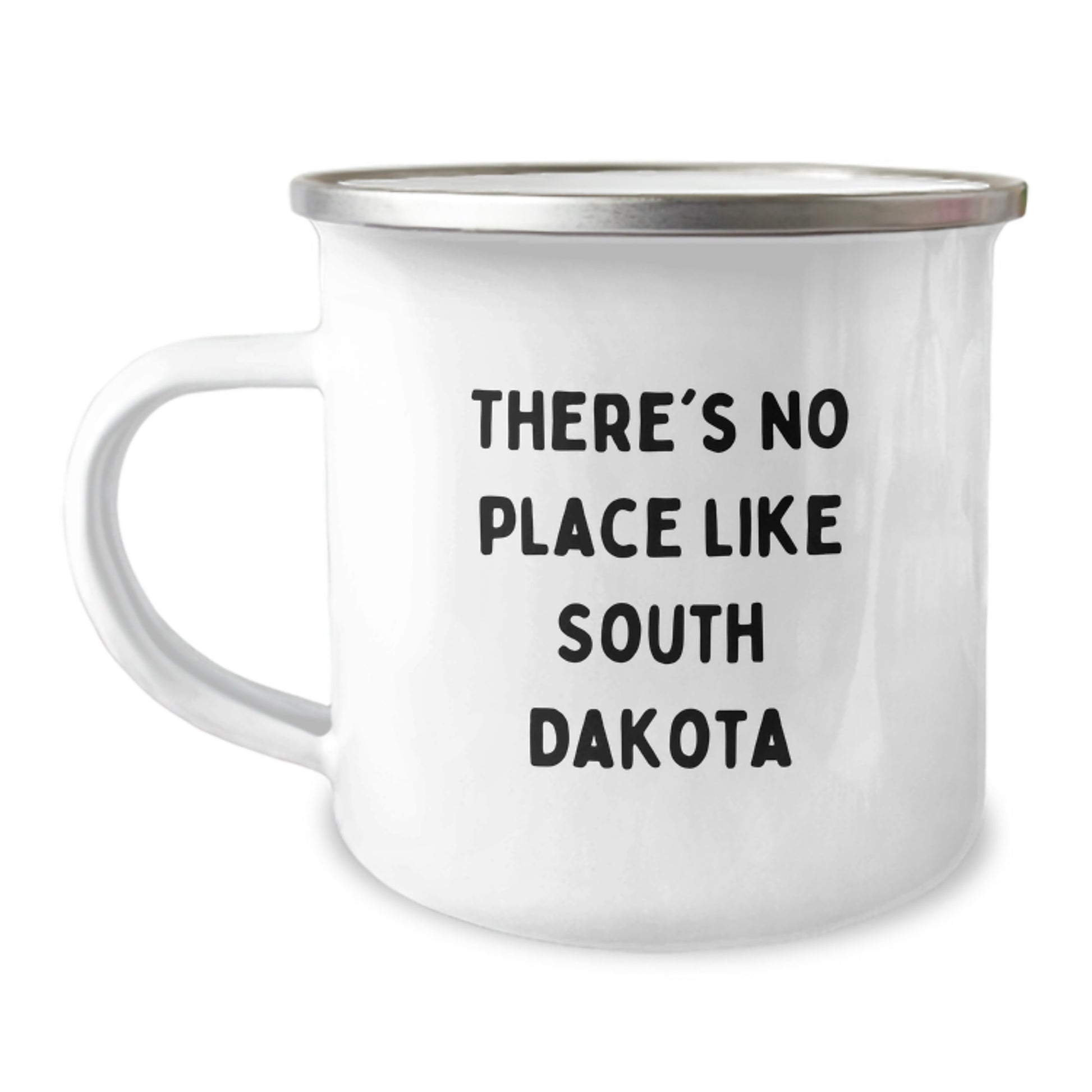 Gifts from Friends and Family, Unique South Dakota Christmas Mugs, Funny Camping Mugs with There's No Place Like South Dakota Quote - Image 1