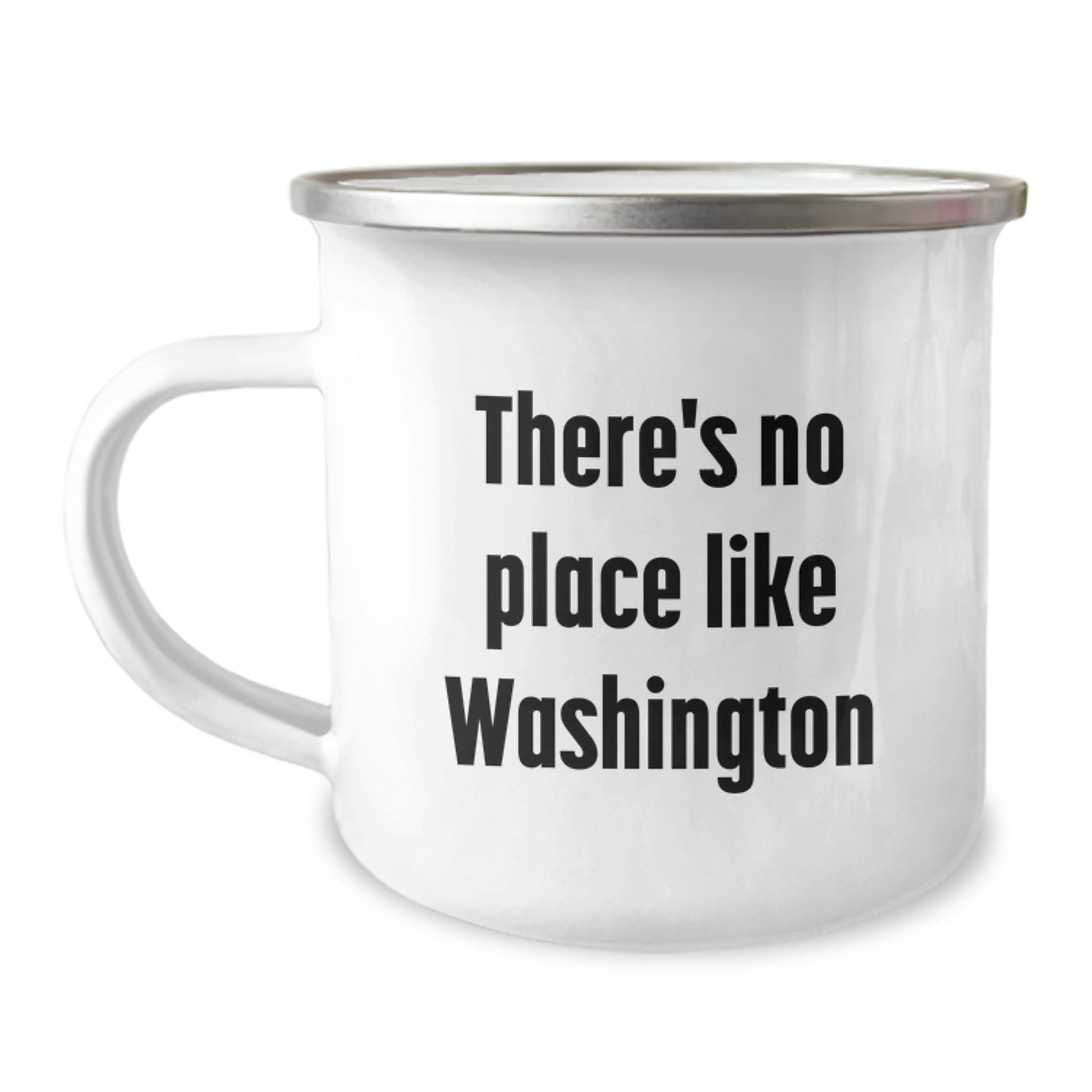 Washington Camping Mug, 'There's No Place Like Home in Washington', Christmas Unique Gifts for Friends, Coworkers, or Family Members from Washington - Image 1
