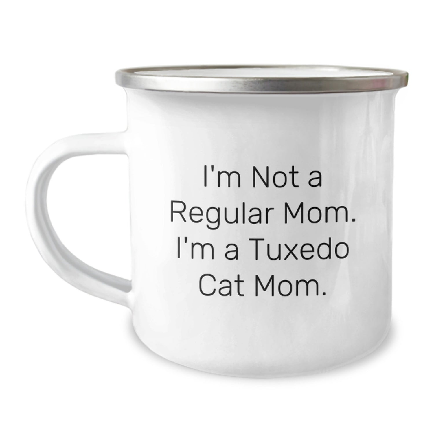 Gifts for Tuxedo Cat Mom's, Funny Valentine's Camping Mug, Unique Gifts from Friends and Family to Lovers of Tuxedo Cat Moms - Image 1