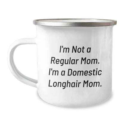 Gifts from Men to Domestic Longhair Cat Lovers on Valentine's - Funny Mom Domestic Longhair Cat Camping Mug - Image 1