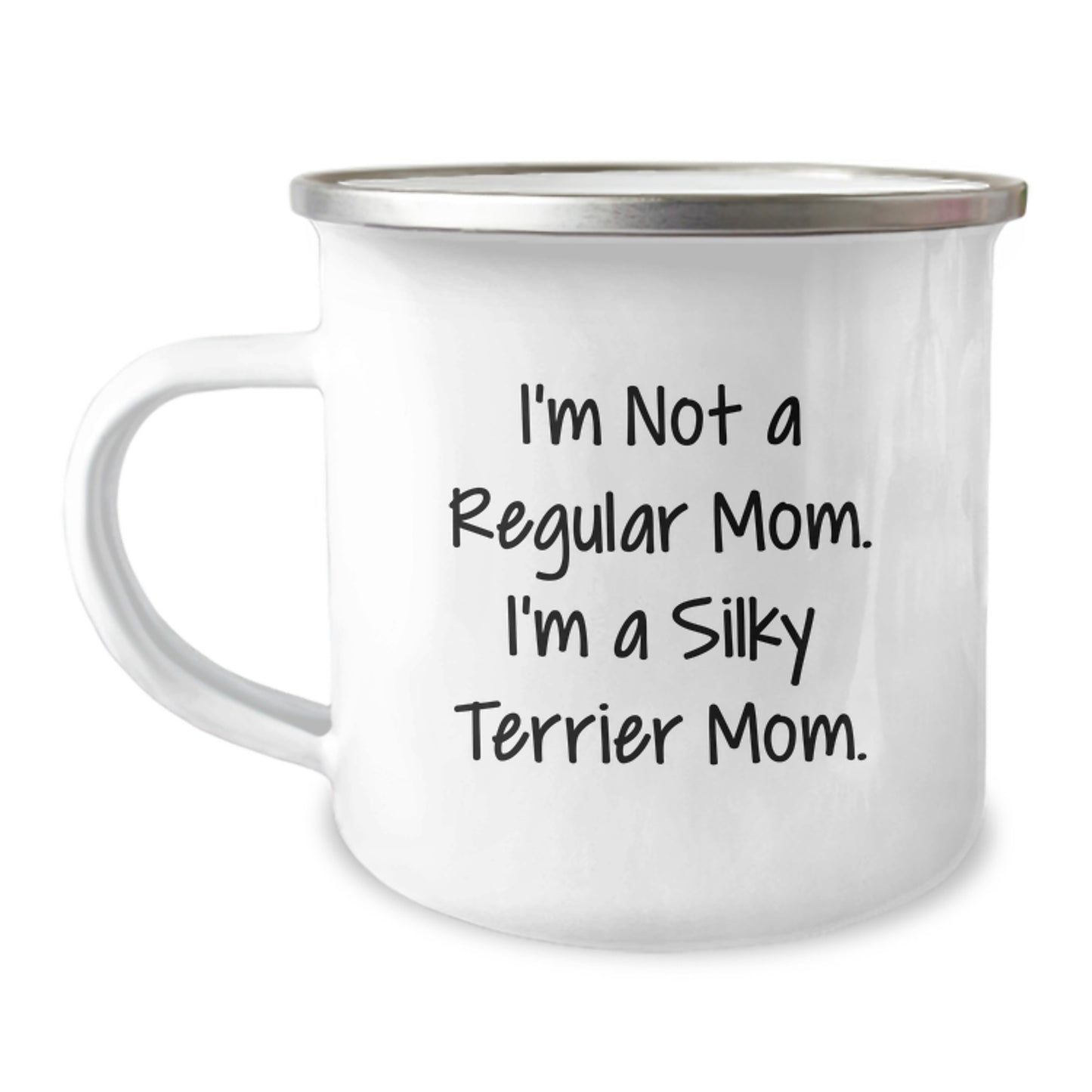 Funny Silky Terrier Dog Mom Gifts from Daughter for Valentine's, Unique Camping Mug for Silky Terrier Dog Lover, Inspirational Quote - Image 1