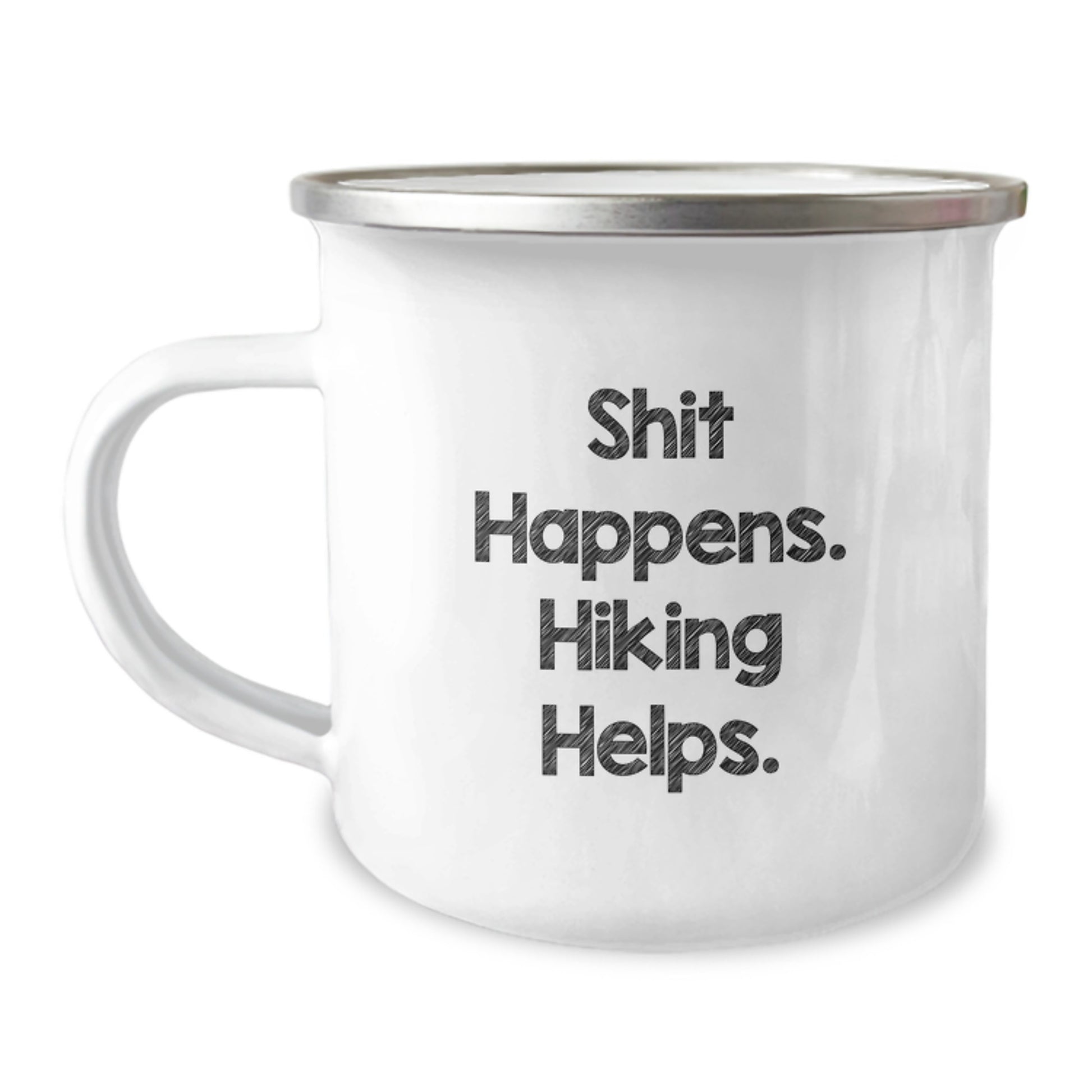 Funny Hiking Gifts for Men and Women - Christmas Unique Camping Mugs with Shit Happens. Hiking Helps. - Gifts from Men to Hiking Friends - Image 1