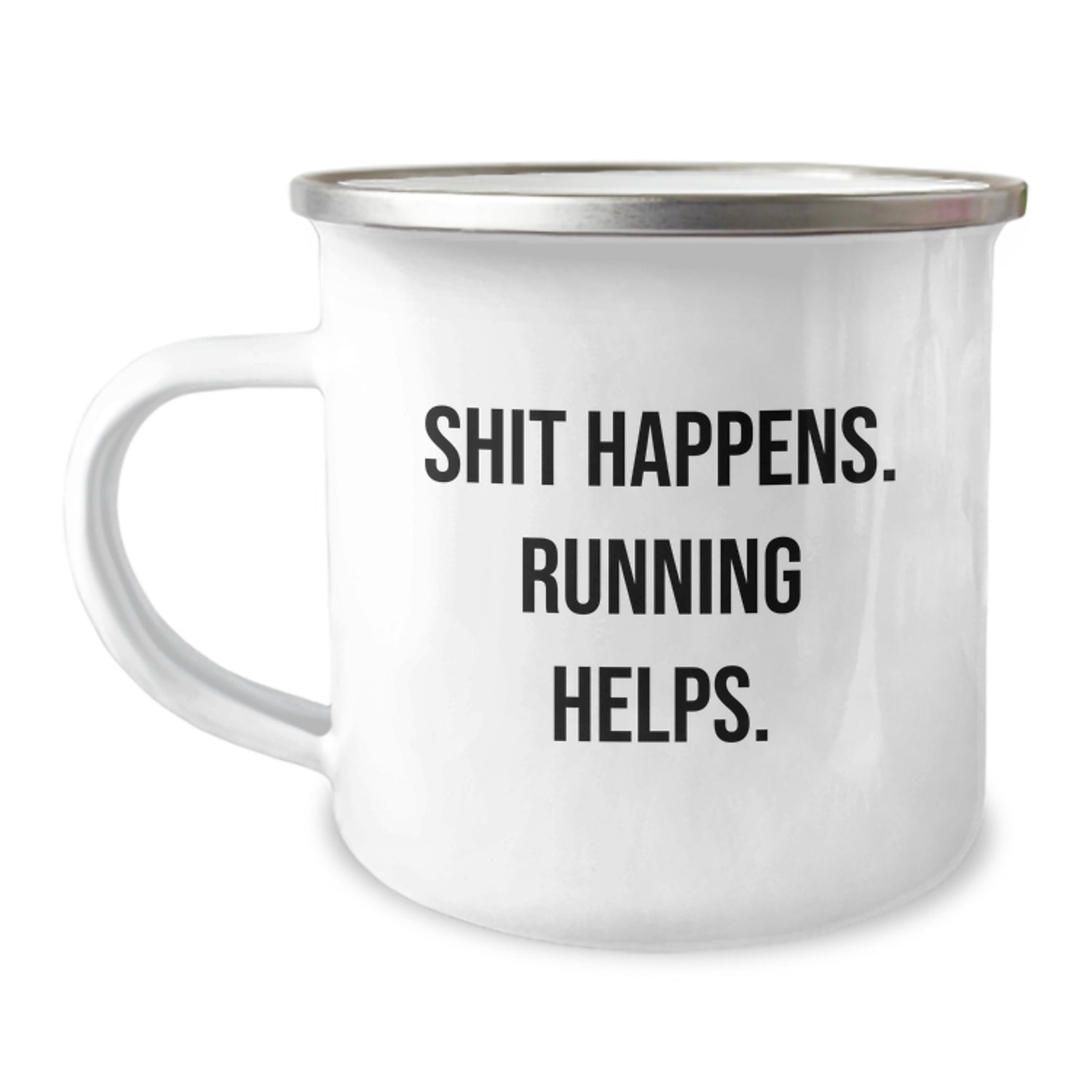 Funny Running Gifts for Him, 12 oz Stainless Steel Camping Mug with Inspirational Quote, Perfect for Christmas Unique Gifts from Men to Friends - Image 1